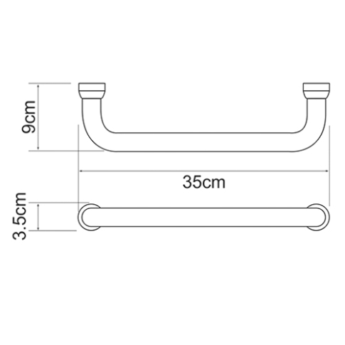 K-1066WHITE Поручень для ванной - картинка 3