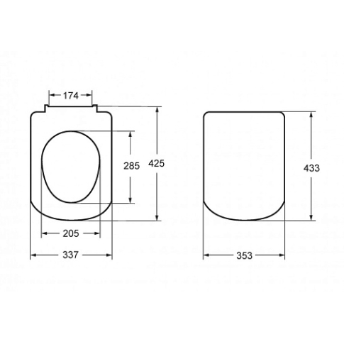 Сиденье с крышкой GAP, тонкое - картинка 8