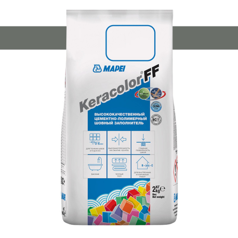 Фуга Mapei Keracolor FF 2 кг темно-серый 113 - картинка 1
