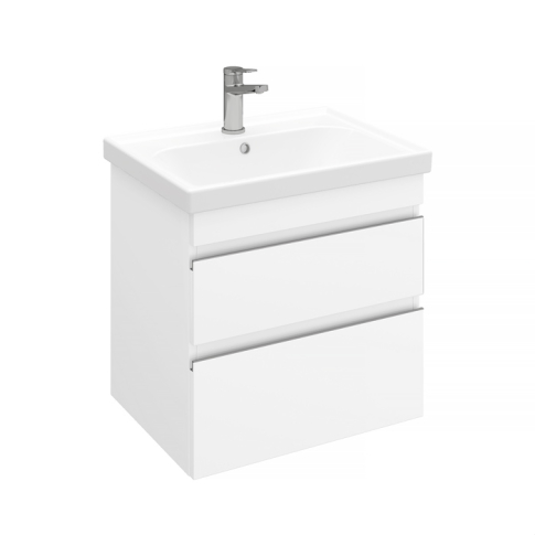 Тумба подвесная SARGAS 60 под умыв-к Cerastyle Frame 60, УЛЬТРА белый глянец, LS-WCAB-60-101 - картинка 4