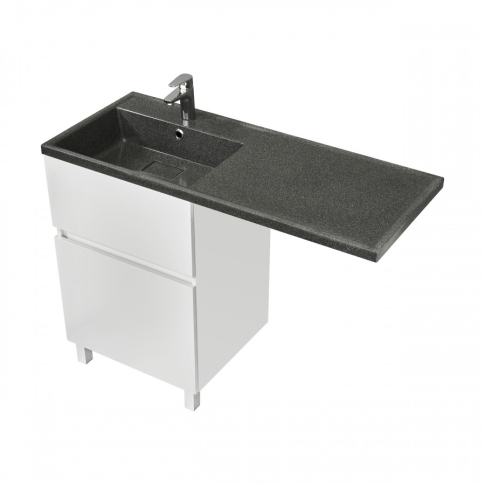 Тумба напольная Лайн 60 белая под стиральную машину - картинка 1