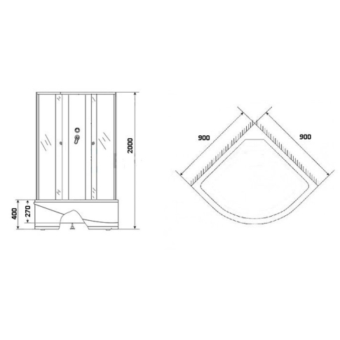 Душевая кабина Eco NG-7308-14BK - картинка 3
