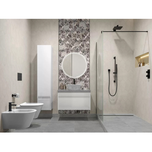 Тумба подвесная Modula 70 см, цвет белый глянцевый - картинка 4