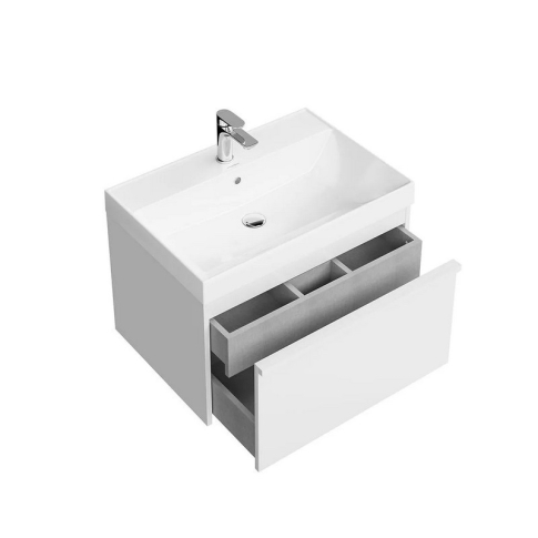 Тумба подвесная Modula 70 см, цвет белый глянцевый - картинка 5