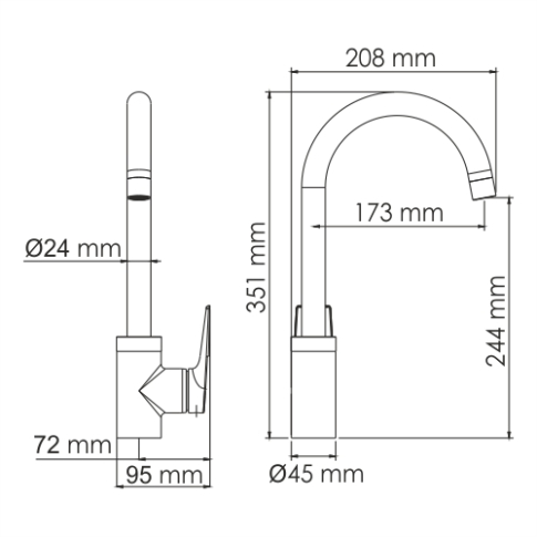 Wiese 8407 Смеситель для кухни - картинка 3