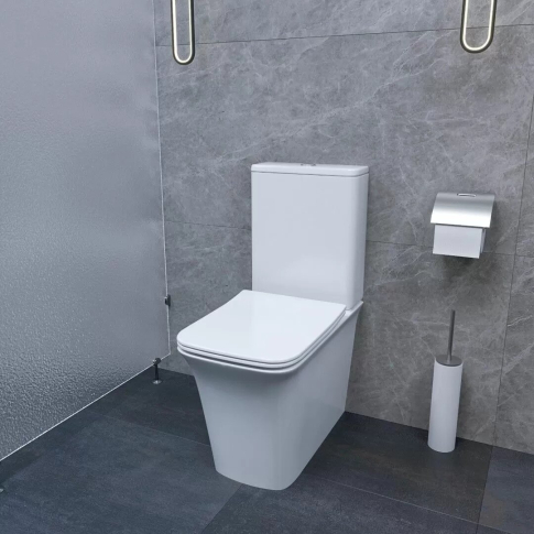 Унитаз напольный ARNO безободковый с крышкой duroplast, soft-close, белый, CT7838 - картинка 2
