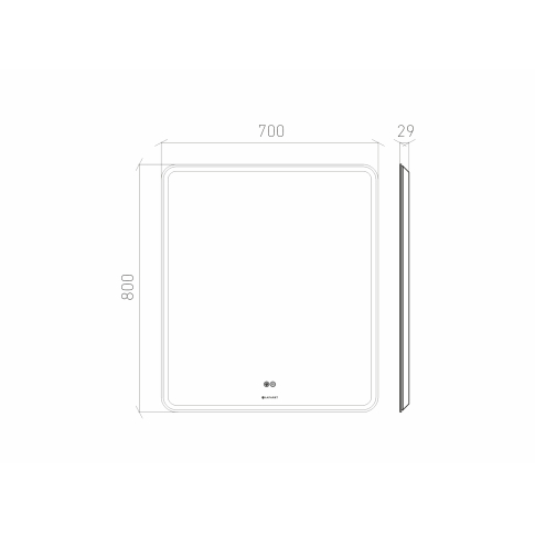 Зеркало Optimum 70х80 с LED подсветкой - картинка 3