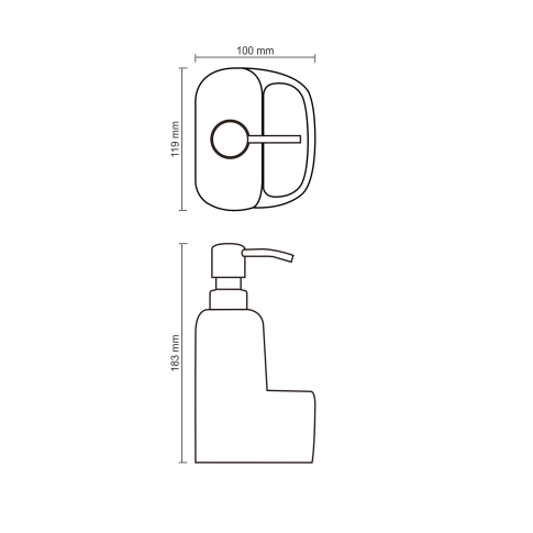 K-8499BLACK Дозатор с емкостью для губки - картинка 4