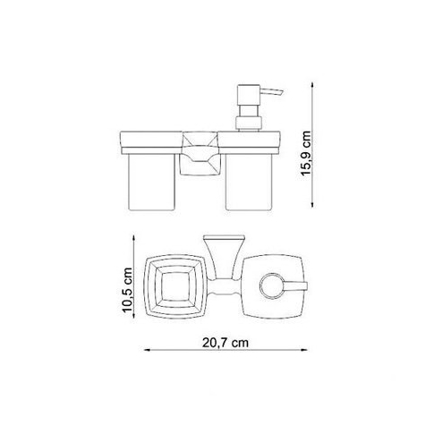 Wern K-2589 Держатель стакана и дозатора - картинка 4
