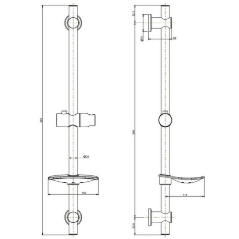 Душевой гарнитур SONATA, хром - картинка 3