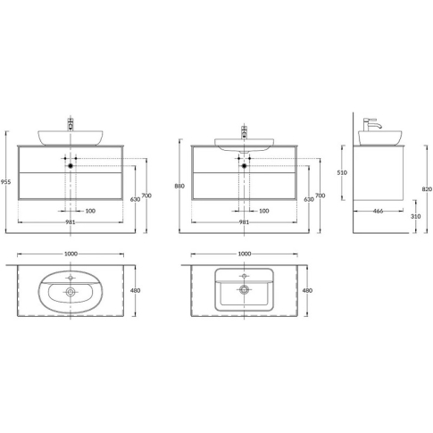 Тумба подвесная Plaza Modern 100 см, цвет дуб виченца - картинка 5