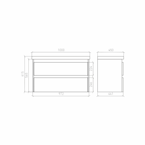 Тумба подвесная NORMA 100 под умыв-к Creavit SU 100, олива нордик матовый, LNO-WCAB-100-415 - картинка 6