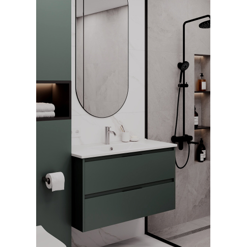 Тумба подвесная NORMA 100 под умыв-к Creavit SU 100, олива нордик матовый, LNO-WCAB-100-415 - картинка 9