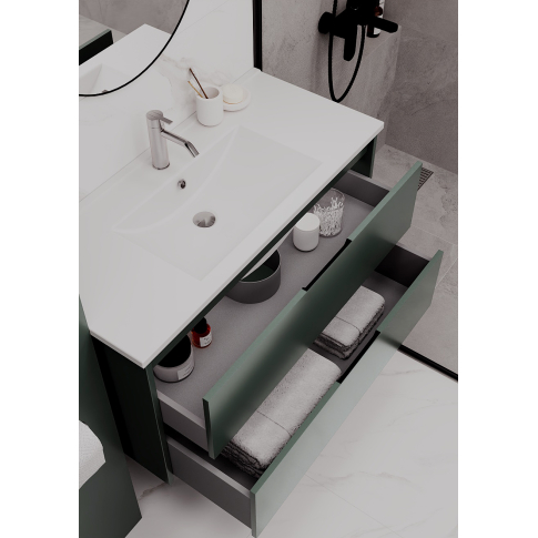 Тумба подвесная NORMA 100 под умыв-к Creavit SU 100, олива нордик матовый, LNO-WCAB-100-415 - картинка 11