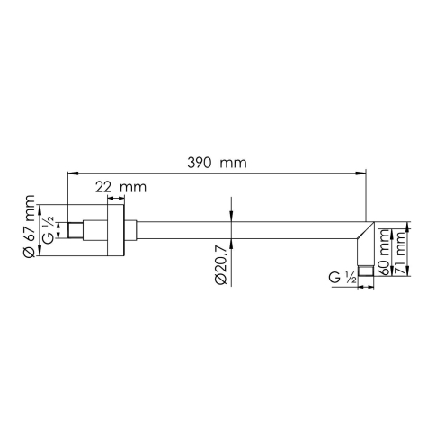 A349 Настенный верхний излив для душа - картинка 3