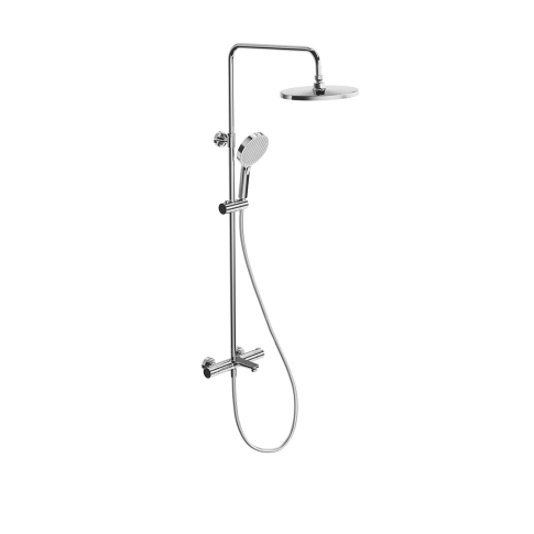 Душевая колонна FONTE на 3 потока  с изливом, термостатом, хром FO.301.KM.CR - картинка 1