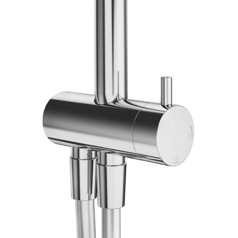 Душевая колонна FONTE на 3 потока  с изливом, смесителем, черный матовый FO.202.KM.BLK.M - картинка 4