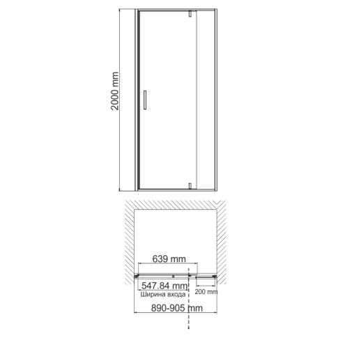 Neime 19P04 Душевая дверь - картинка 2