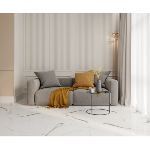 Golden White Statuario 60х60 керамогранит полированный - картинка 2
