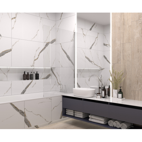 Golden White Statuario 60х60 керамогранит полированный - картинка 6