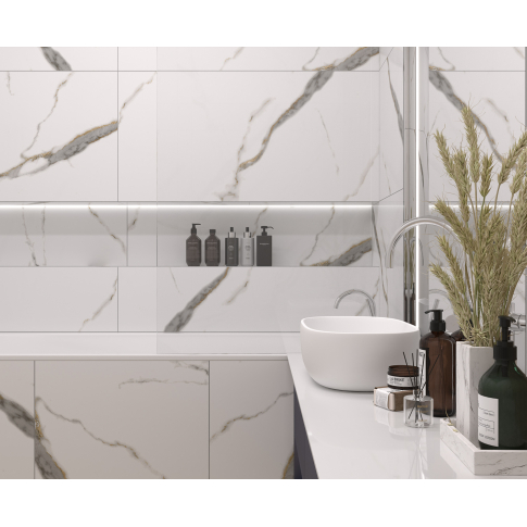 Golden White Statuario 60х60 керамогранит полированный - картинка 4