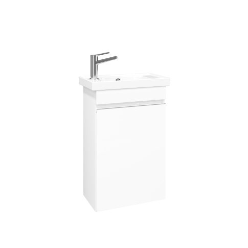 Тумба подвесная SARGAS mini 50 L под умыв-к Frame 50, левый, УЛЬТРА белый глянец, LS-WCAB-50-101L - картинка 1