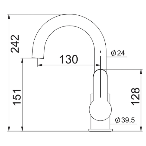 Смеситель для умывальника MOLERA высокий N4013202LPT - картинка 3