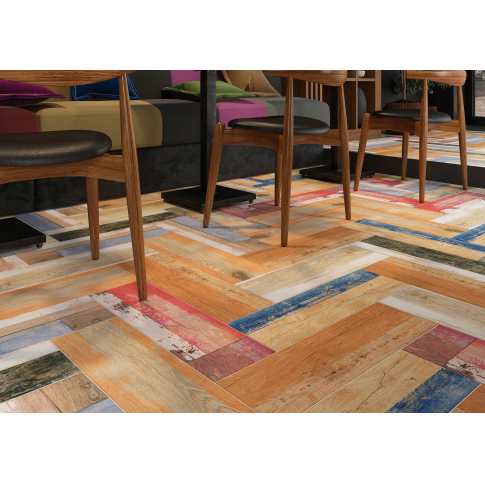 Colorwood многоцветный 18,5x59,8 керамический гранит матовый структурный - картинка 4