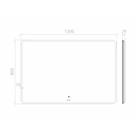 Зеркало Optimum 120х80 с LED подсветкой без подогрева - картинка 4