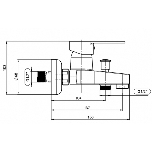Смеситель для ванны/душа MOLERA N2033502LPT - картинка 7