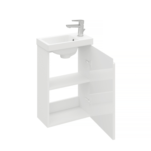 Тумба подвесная Optimum 40 R под умывальник Como/Moduo 40, белый глянец - картинка 3