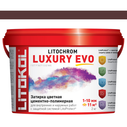 Фуга Litochrom Luxury Evo 340 красное дерево 2 кг  - картинка 1