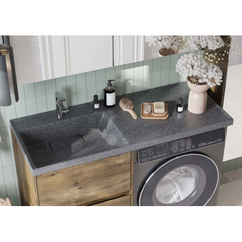 Умывальник Лондри 120 см левый, графит																												 - картинка 4