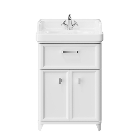 Тумба напольная POMPEI 60 с ящиком и дверцами, белая глянцевая  - картинка 6