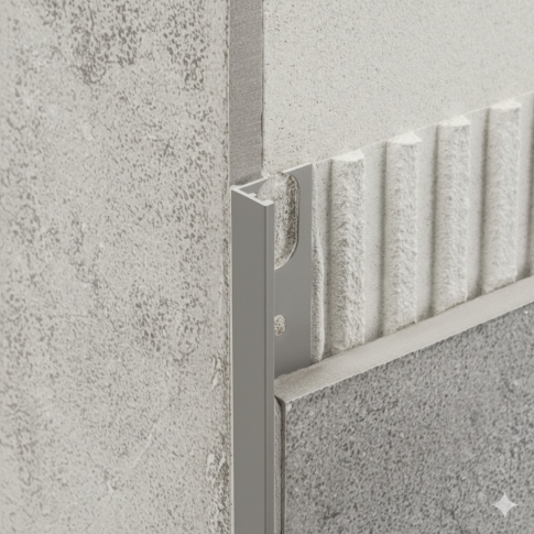 Профиль из алюминия декоративный L-образный ZV10 №112 (Серый)																													 - картинка 3