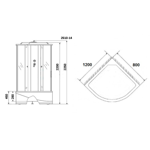 Душевая кабина Classic NG-2510-14R - картинка 3
