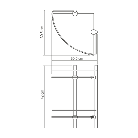 K-3733 Полка стеклянная тройная - картинка 7