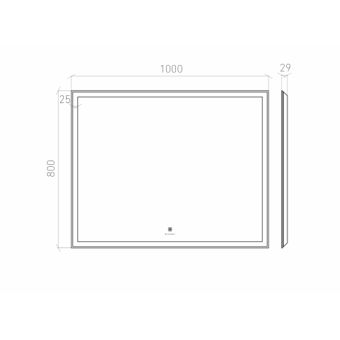 Зеркало Venus 100х80 с LED подсветкой без подогрева - картинка 4