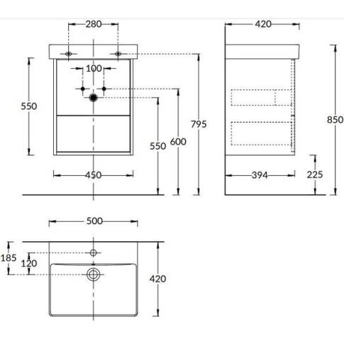 Тумба подвесная PRO 50 2 дверцы, вяз - картинка 3