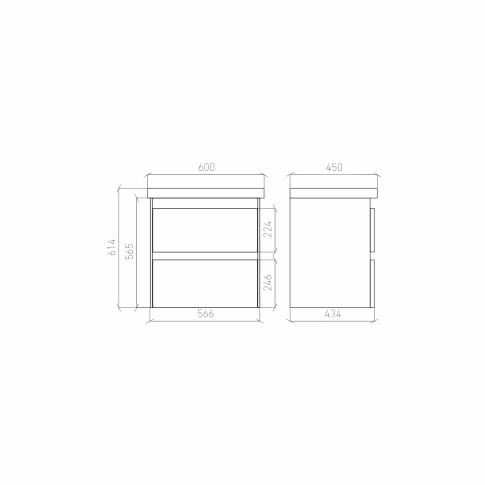 Тумба подвесная NORMA 60 под умыв-к Creavit SU 60, олива нордик матовый, LNO-WCAB-60-415 - картинка 10