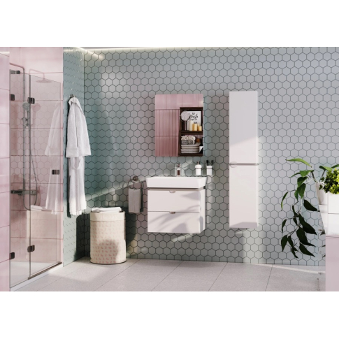 Зеркальный шкаф Скай 55 см, белый - картинка 2