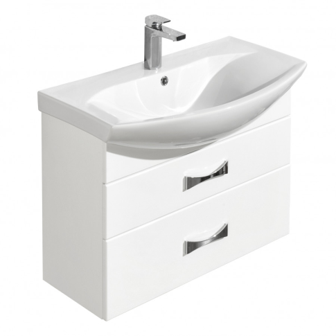 Тумба подвесная Адель 80 под умывальник, белый - картинка 1