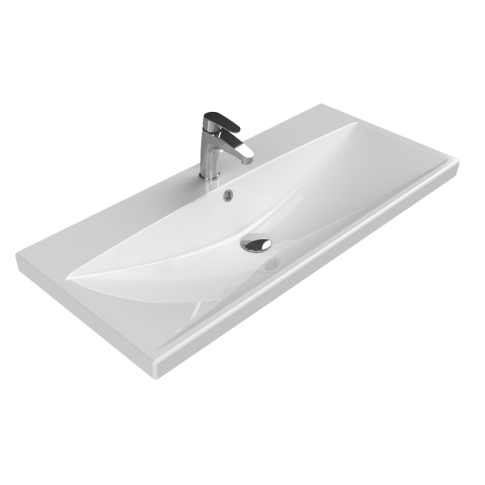 Умывальник мебельный/подвесной без крепления Elite 100х45 см, белый, VB032A02U00 - картинка 1