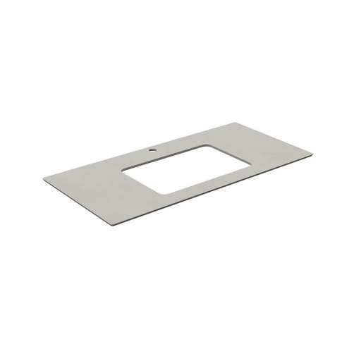 Столешница керамогранитная Про Чементо 100 см встраиваемых снизу раковин, серый светлый - картинка 1