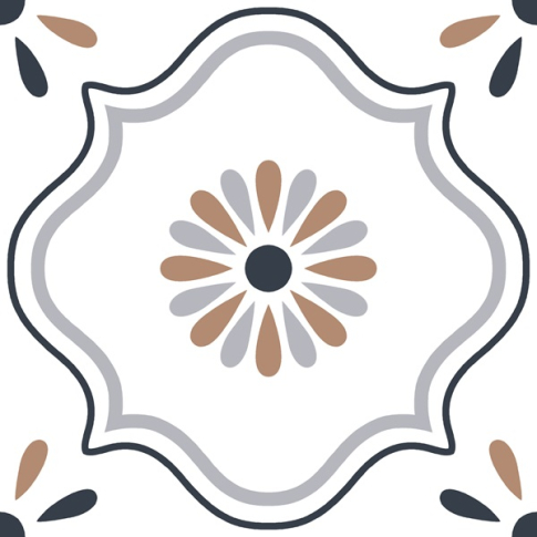 Derby White 19,6x19,6 керамический гранит матовый карвинг - картинка 1