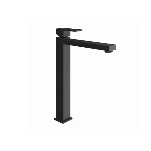 Смеситель для раковины FUTURA однорычажный, высокий, без донного клапана 3/8,  матовый черный 66419KM.01.093																														 - картинка 1