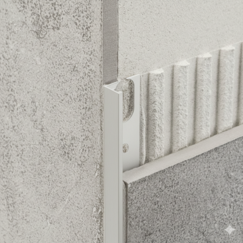 Профиль из алюминия декоративный L-образный ZV10 №103 (Белая луна)																								 - картинка 3