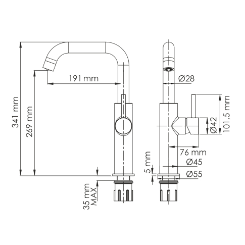 A8567 Смеситель для кухни под фильтр - картинка 3