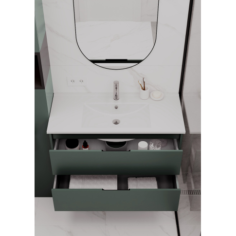 Тумба подвесная NORMA 60 под умыв-к Creavit SU 60, белый шелк матовый, LNO-WCAB-60-411 - картинка 3