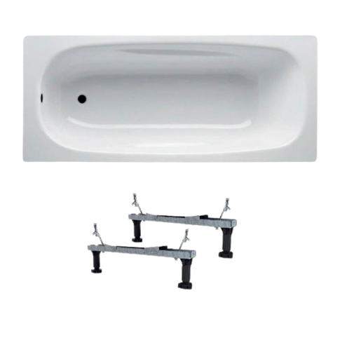 Ванна стальная BLB Universal Anatomica HG см, с шумоиз-ей, арт S398044AH000000 (B75L) + Ножки (к-т 2 шт), арт S3APBZF00000000 (APMROBZF#) - картинка 1